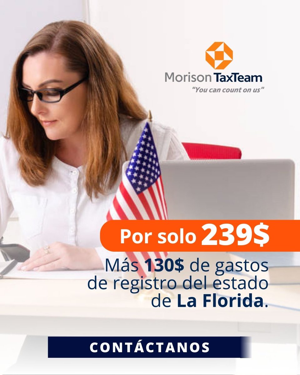 morisontaxteam's tweet photo. REGISTRA TU LLC EN USA POR TAN SÓLO 239$
MÁS 130$ DE GASTOS DE REGISTROS DEL ESTADO DE LA FLORIDA
✅ SIN VISA
✅ SIN VIAJAR

Creamos tu Empresa en USA y recibe Zelle Empresarial

*https://t.co/Ni7CR5igTD

 #llc #corp #registrollc #usa #miami #caracas https://t.co/AKLmFxEiiv