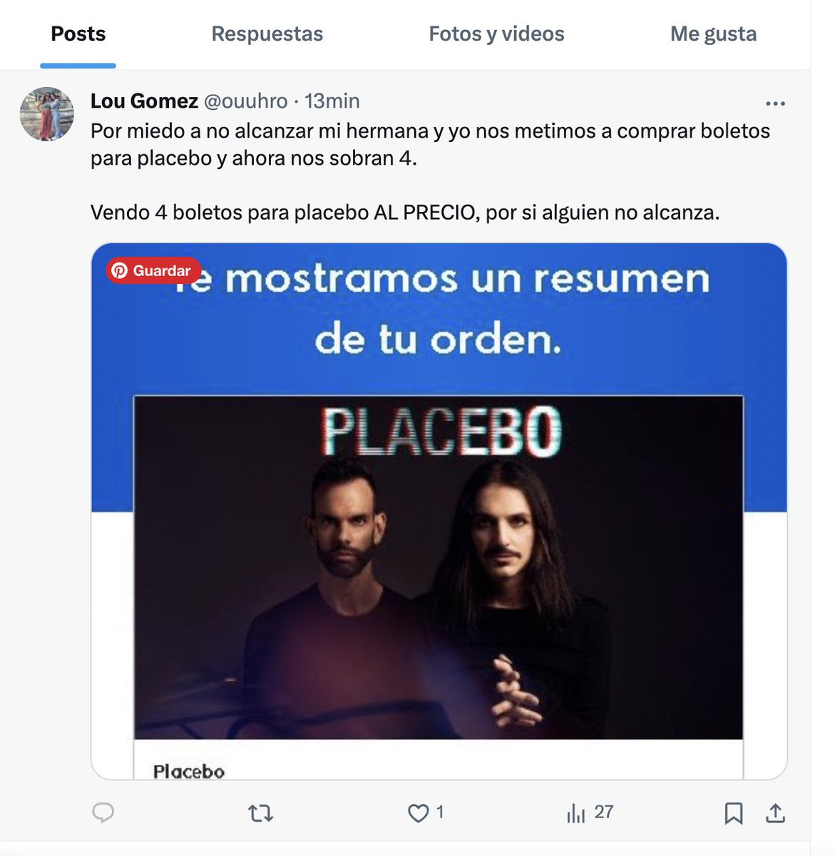 nyd_soblue's tweet photo. @UCS_GCDMX 
Esta cuenta está cometiendo fraude con la venta de boletos de Placebo en México. ¡Cuidado! 
https://t.co/puV61Tsm2Y https://t.co/rlVPxSBMT6