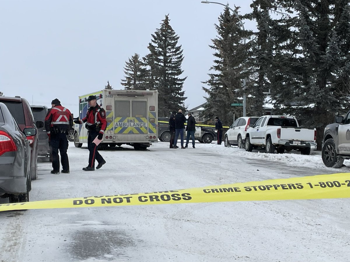 NEW: Calgary Police say the man who killed a woman in front of an elementary school in a domestic homicide Tuesday morning had previous charges, was on a no-contact order and had active warrants.

He was found dead a short drive away  from the school. <a href="/CTVCalgary/">CTV News Calgary</a> #yyc