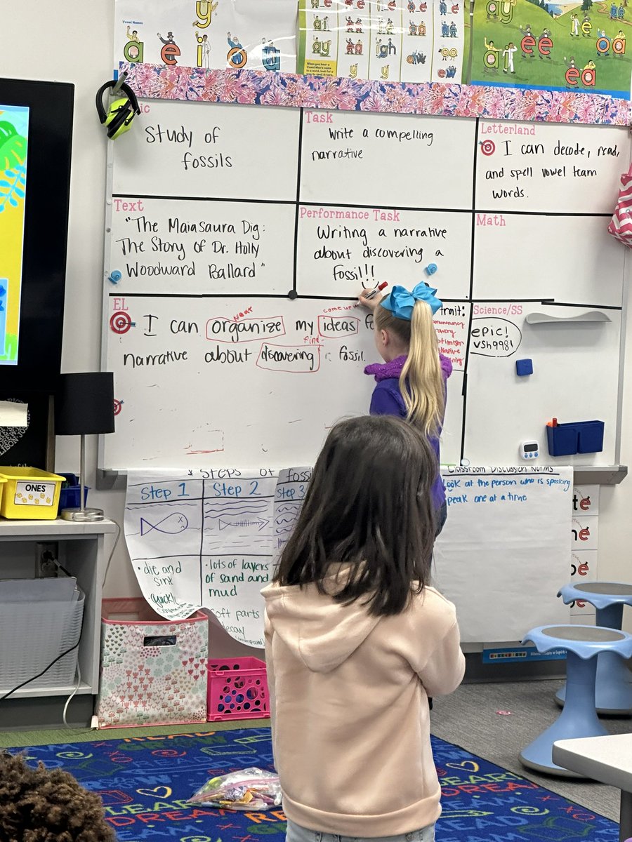 MissSchaible's tweet photo. Today we had a student leader guide our class discussion on unpacking meaningful vocabulary within our @ELeducation learning targets. #marvelousmartins @BuckhornCreekES https://t.co/wVVtEpt14P