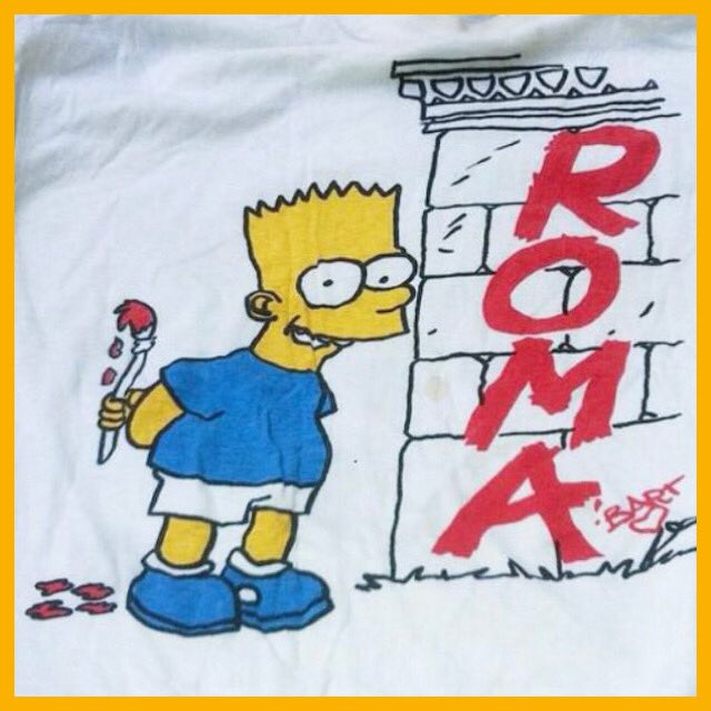 bootlegbart's tweet photo. Shouts out Caiza Andresen @caizaofnewyork pictured here in 1993 in his “Roma” #bootlegbart shirt that he got from his big Bro.
In Dec ‘22 Caiza wrote a great piece on the Bootleg Bart craze & was kind enough to give this project props. Thank U Caiza🙏✌️
https://t.co/am3GeLQouh https://t.co/CdFxOU34Wb