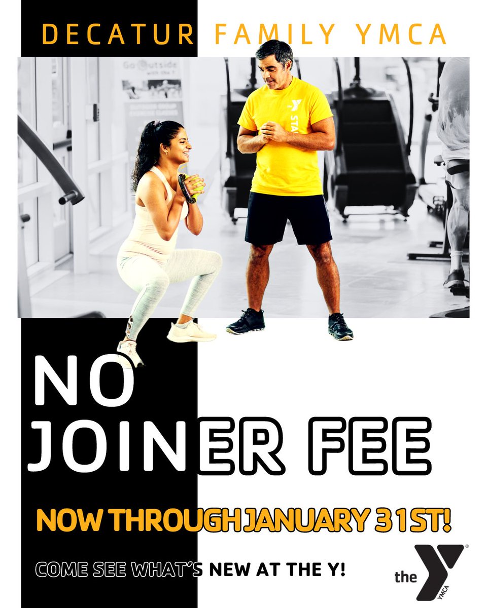 DecaturYmca's tweet image. COME SEE WHAT'S NEW AT THE Y!

From a fully remodeled Wellness Center, to the indoor track, pools, and basketball courts, the YMCA is showing off in 2024.

Join before January 31st and we're waiving the Joiner Fee!