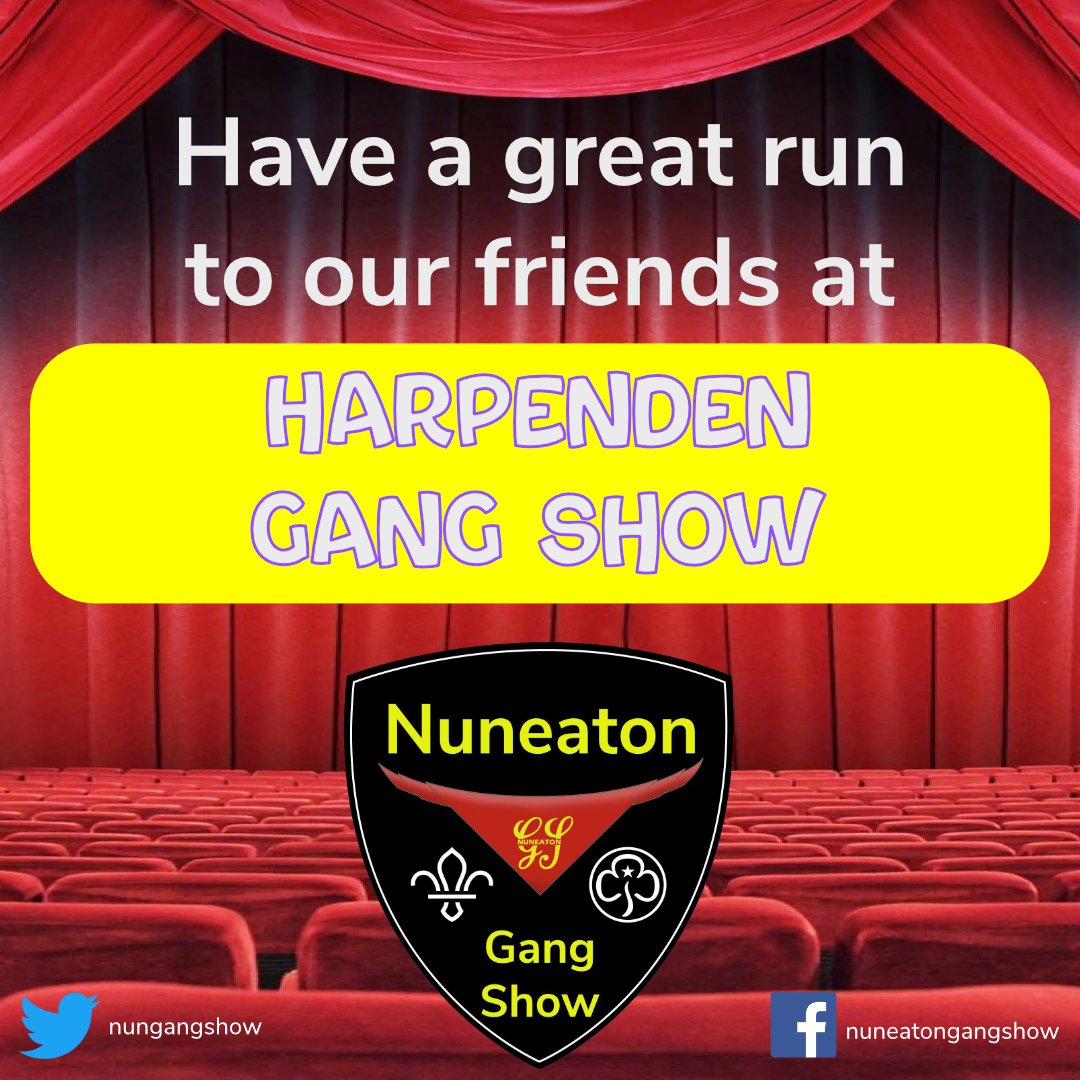 nungangshow's tweet photo. We wish our friends at @GangShow a great week of shows as they kick off UK Gang Shows for 2024. We hope your show goes really well! #gangshow #iscoutonstage #nuneatongangshow https://t.co/wz82j1TFID