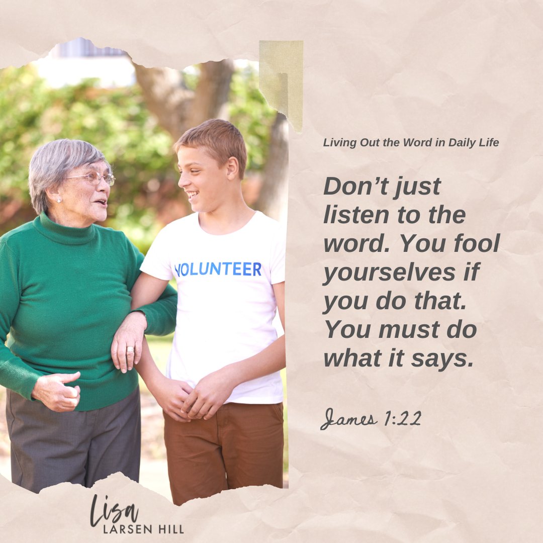 lisalarsen_hill's tweet image. I offer this verse by substituting we for you. We fool ourselves if we know what God is telling us and then not do it. We can be grateful for the grace that is extended us, but we also need to try to pick follow his teachings.

#christianaction #faithinpractice