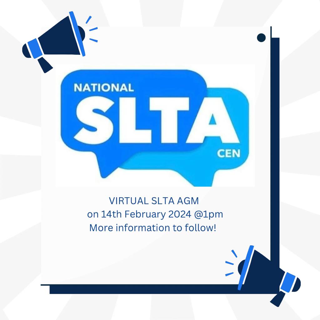 SLTAcen's tweet image. SAVE THE DATE 

Keep an eye out for more information later this week and how to register for this event.

@RCSLT #SLTA #speechtherapy #supportworkers #cen