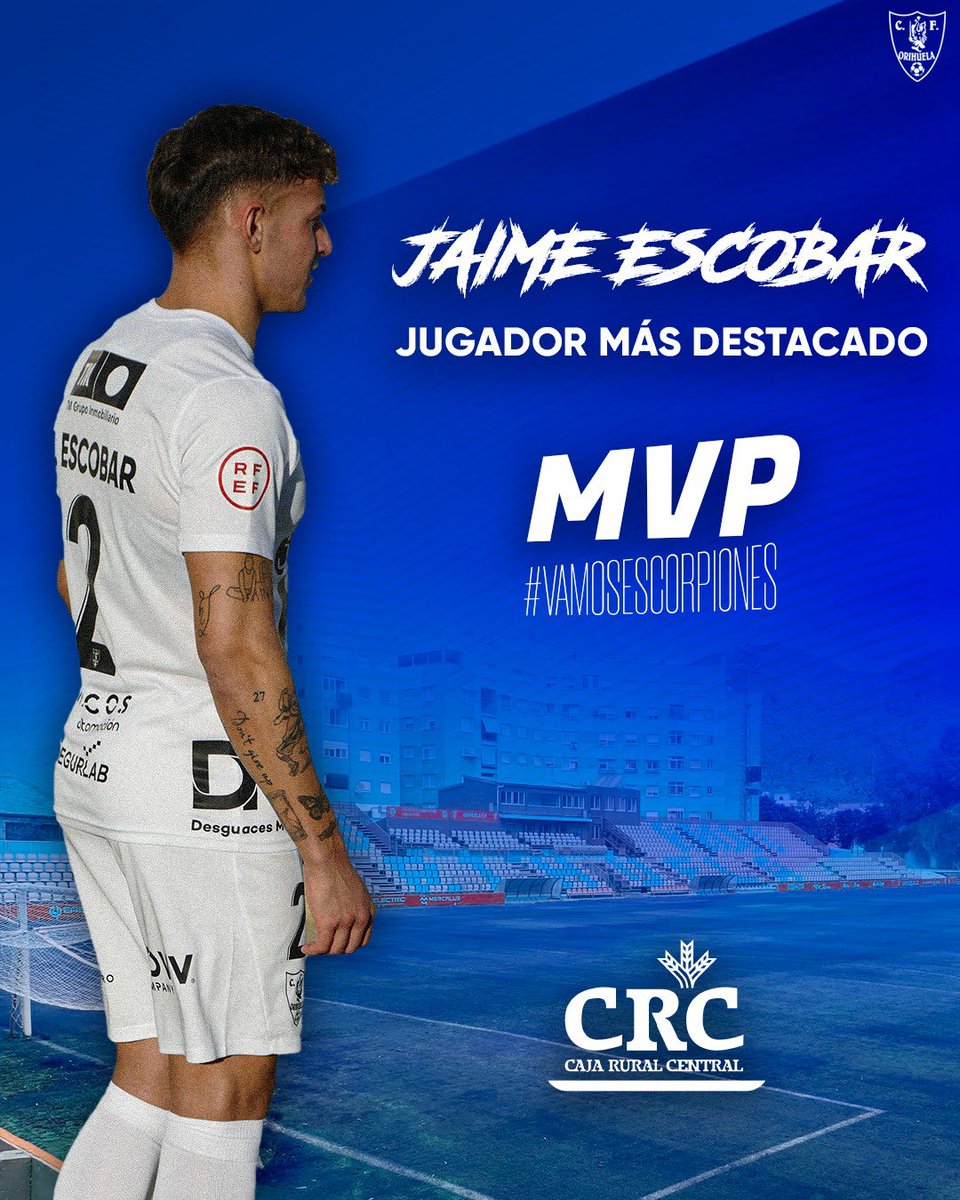 𝐉𝟏𝟕 |⚡️ 𝐉𝐮𝐠𝐚𝐝𝐨𝐫 𝐦𝐚́𝐬 𝐝𝐞𝐬𝐭𝐚𝐜𝐚𝐝𝐨

𝐉𝐚𝐢𝐦𝐞 𝐄𝐬𝐜𝐨𝐛𝐚𝐫 ha sido el jugador más votado del #OrihuelaCF en el #SanRoqueLepeOrihuela