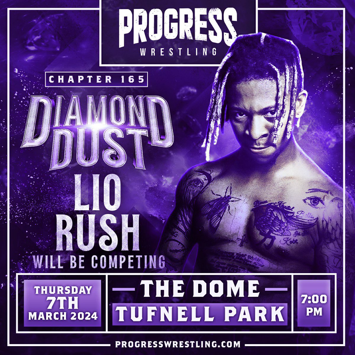 ThisIs_Progress's tweet photo. ๐ Lio Rush RETURNS to PROGRESS Wrestling at DIAMOND DUST!
โ๏ธ We last saw Lio at #Chapter151 HEAVY METAL.
๐ Comment & tag below who youโd like to see Lio Rush face on the 7th March.
#PROGRESSWrestling #Wrestling
@IamLioRush https://t.co/64Q7V0gJsw