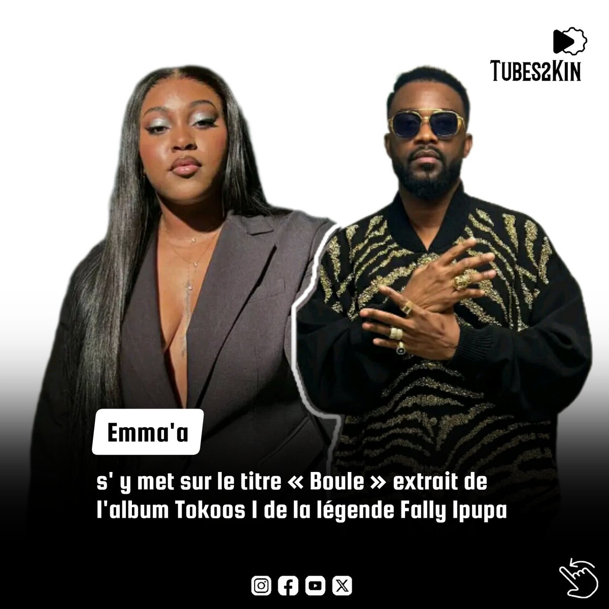 tubes2kin's tweet photo. 🎙️: Emma'a s' y met sur le titre boule extrait de I album Tokoos 1 de la légende @fallyipupa01

W/ @seysey_prod https://t.co/S09b5gbWvH