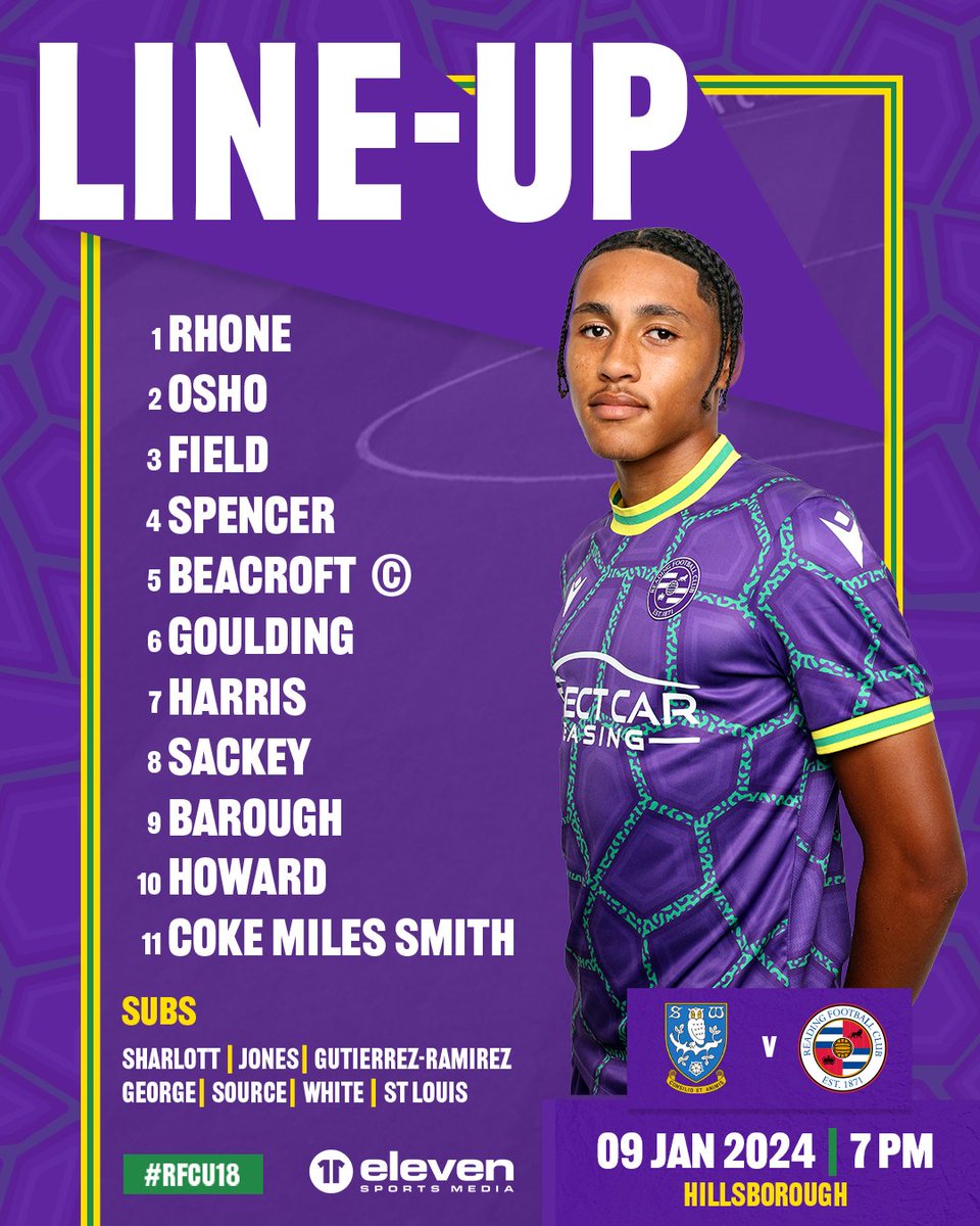 🔢 𝐓𝐄𝐀𝐌 𝐍𝐄𝐖𝐒

Here's Ledge's team for tonight's FA Youth Cup tie!

#RFCU18 | #ReadingFC