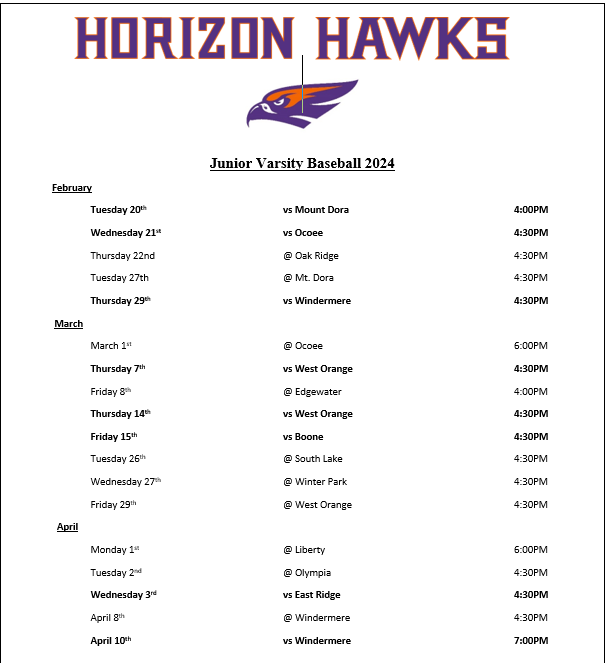 Horizon Baseball tweet media