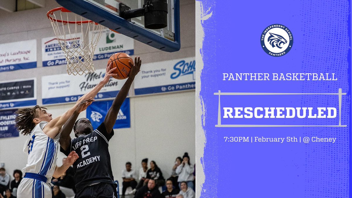 𝑹𝑬𝑺𝑪𝑯𝑬𝑫𝑼𝑳𝑬𝑫: Tonight’s game against Cheney is rescheduled for February 5th