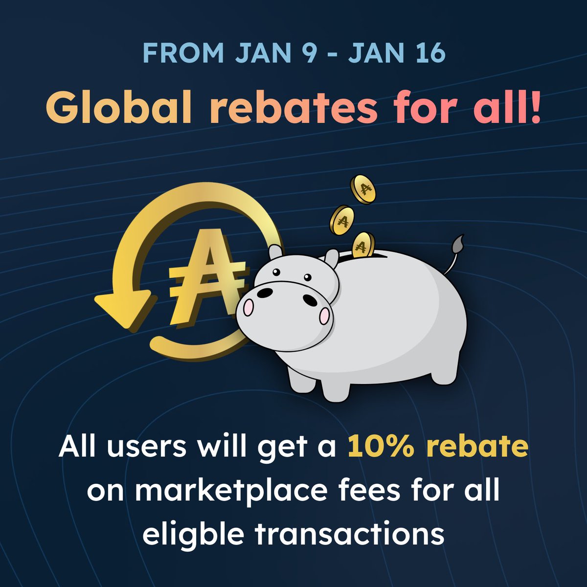🆕 Exclusive Offer: Slash Your Trading Costs! 🔪 For the remainder of S2, users will receive a 10% rebate on their purchases and accepted offers, regardless of their $JPG holdings. Make the most out of your trading activity before the end of S2 rebate tiers! ✅