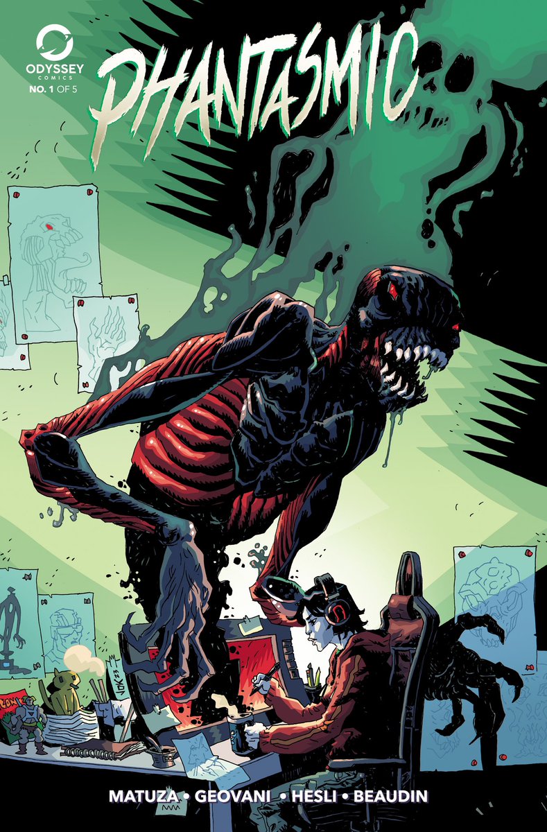 Well, we hit 100 followers and now it’s time to deliver! Feast your eyes on the first amazing variant cover for Phantasmic #1, courtesy of incredible Jok!