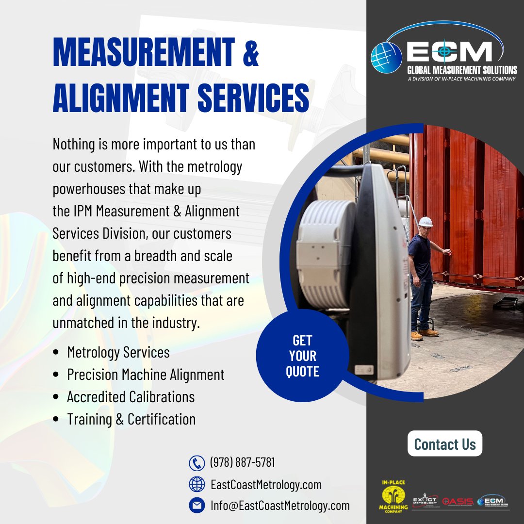 Seeking top-notch industrial measurement and alignment solutions in 2024? Look no further! Our company stands tall as your one source for precision and reliability in industrial services. 
👉Contact us: eastcoastmetrology.com/contact-metrol…
#IndustrialSolutions #Precision #Innovation