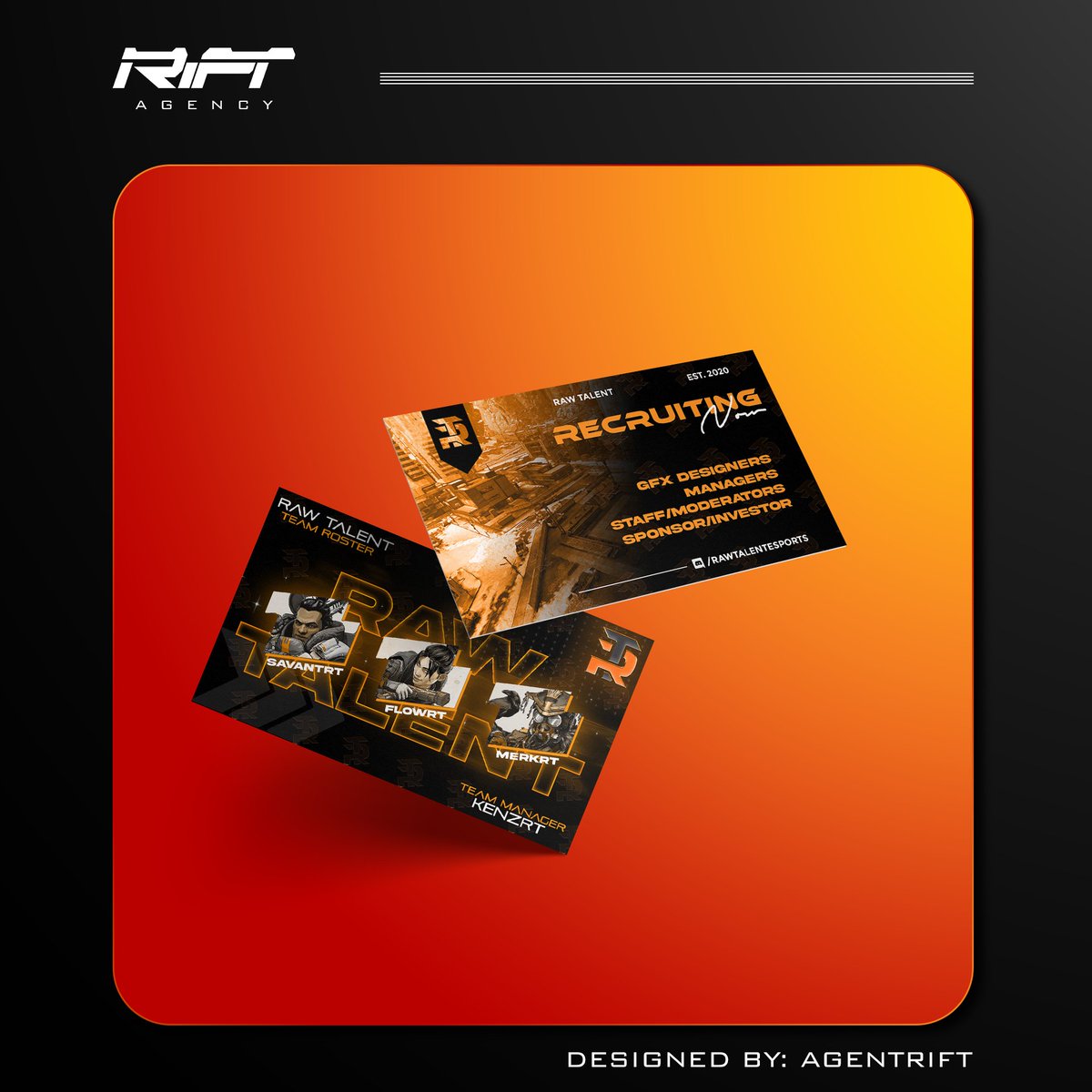 AgentRift's tweet photo. Interested in getting designs made? Hit me up on our server and we can design what you need!  

Cheap prices, professionally made, custom designs.  Join us here: https://t.co/sZMP4TCDVe https://t.co/fRjKcGZZPd