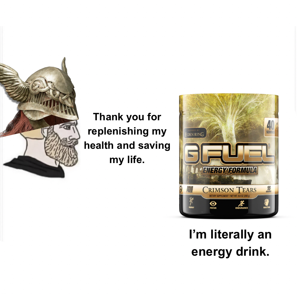 GFuelEnergy's tweet photo. 🖤 𝗥𝗧 + 𝗙𝗢𝗟𝗟𝗢𝗪 to win an #ELDENRING x #GFUEL "𝗖𝗥𝗜𝗠𝗦𝗢𝗡 𝗧𝗘𝗔𝗥𝗦" Energy Tub!

✨ 2 winners picked tomorrow bc we stay tarnished in these streets!

🛒 𝗦𝗛𝗢𝗣: https://t.co/KAXVEEe8x4 https://t.co/qZmXCKJT8v