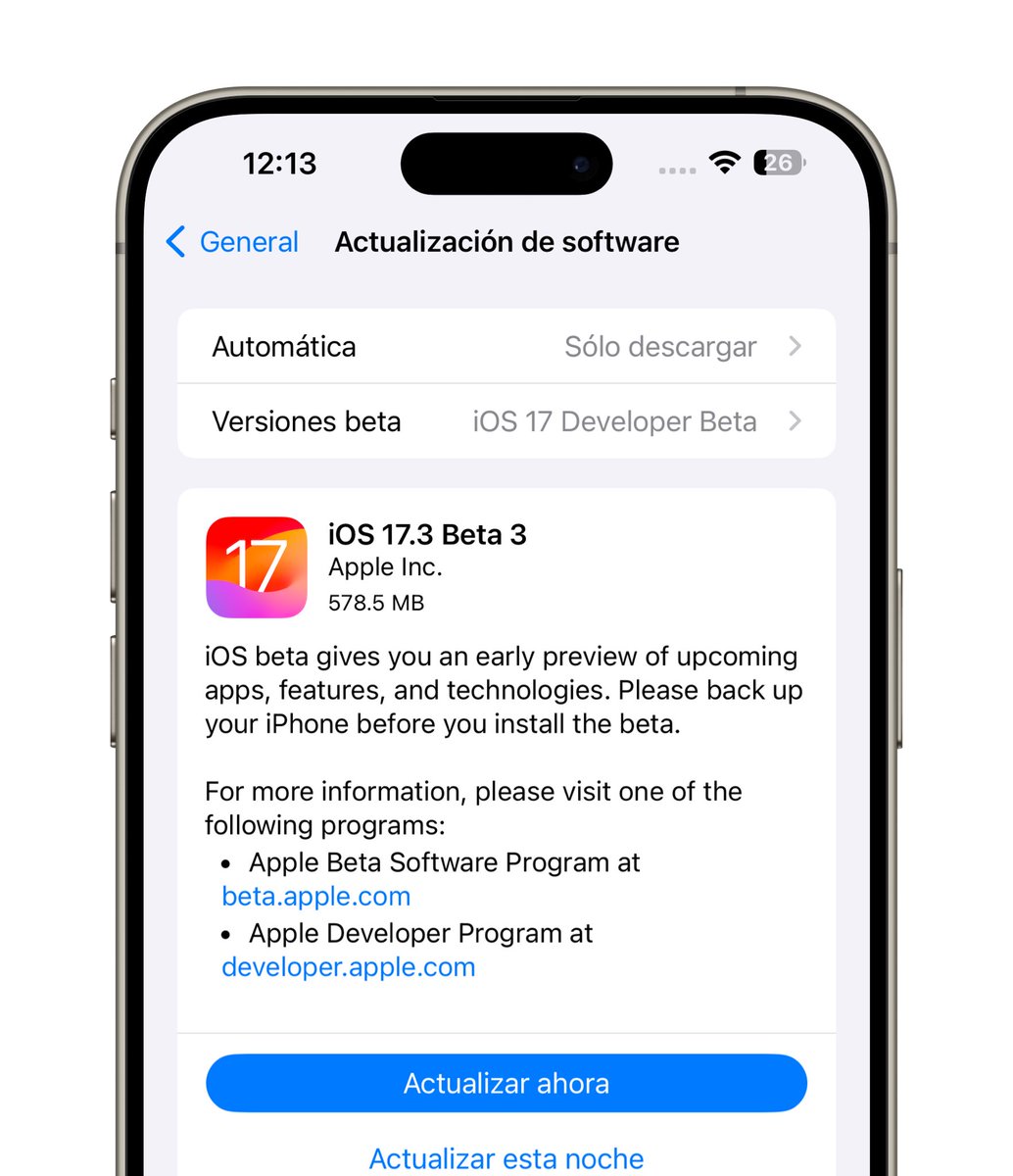 jeff_umanzor's tweet photo. Se lanzó iOS 17.3 Developer Beta 3 (21D5044a). #iOS173 #iOS173Beta3 https://t.co/M0RIAeR2jq