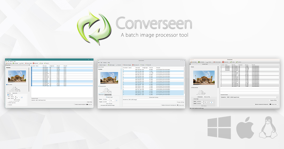 faster3ck's tweet photo. Converseen 0.12.0.2 - The #opensource image converter and resizer for #Linux, #Windows and #macOS released! 🚀

Changelog:
- Added small improvements and optimizations
- Updated French translation
- Various Bugfixes
https://t.co/8zVUdYva1M https://t.co/BUBEr3pc8Y