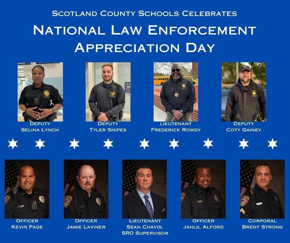 It's National Law Enforcement Appreciation Day and while we’re thankful to all law enforcement officers who protect and serve, we have to admit that we think our SROs are extra-special!