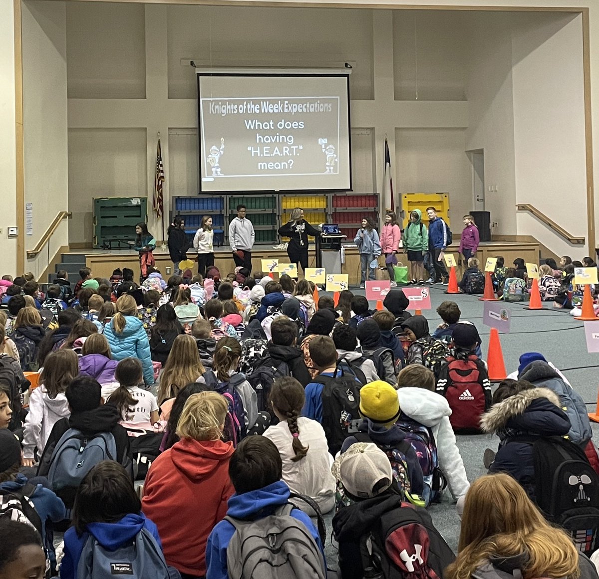 skozlowski99's tweet photo. We welcomed students back and kicked off the second semester with an amazing assembly today. Thanks to Ms. Sterns, Mrs. Deleon, and student council for a job well done! https://t.co/5hRqFx3x4x