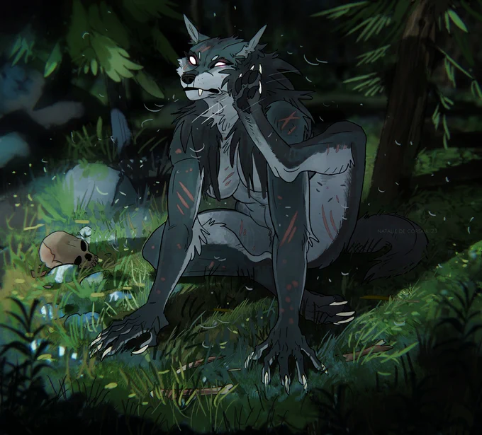 Scratching werewolf style 