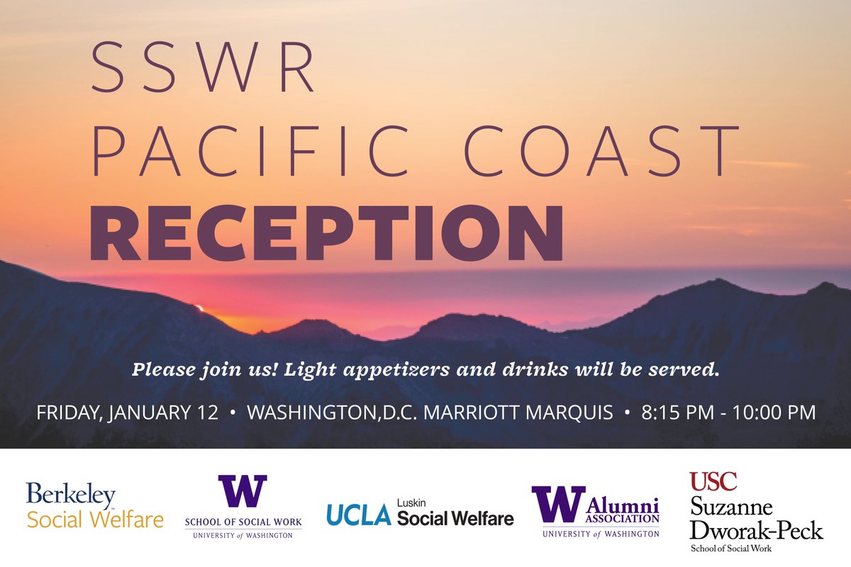 UW Social Work (@uwsocialwork) on Twitter photo .<a href="/uwsocialwork/">UW Social Work</a> Are you attending the Society for Social Work and Research conference in Washington D.C.? Please join the SSWR Pacific Coast Reception on January 12. bit.ly/SSWR-Reception .<a href="/uwsocialwork/">UW Social Work</a> Are you attending the Society for Social Work and Research conference in Washington D.C.? Please join the SSWR Pacific Coast Reception on January 12. bit.ly/SSWR-Reception