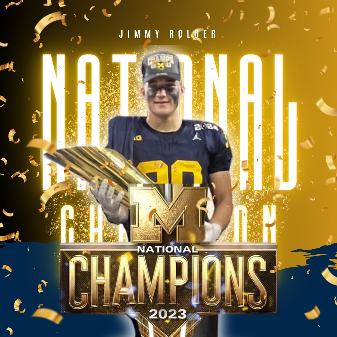 🏆 115th ➡️ National Champion 🏆

Congratulations to RedHawk Football Alumni Jimmy Rolder &amp; the Michigan Wolverines for being crowned National Champions!

<a href="/JimmyRolder/">Jimmy Rolder</a> | <a href="/UMichFootball/">Michigan Football</a>