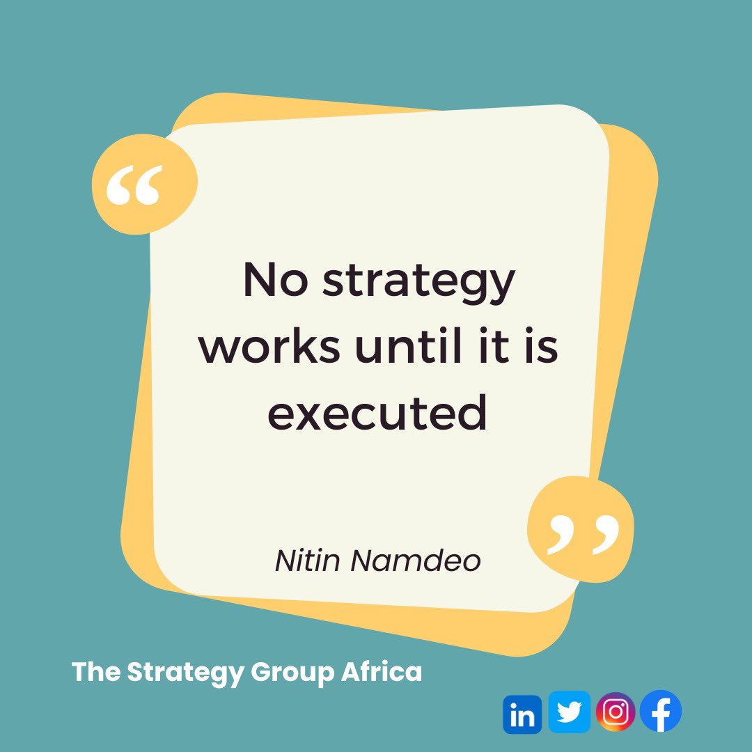 strategygroupA's tweet photo. When it comes to strategy, execution is key!
Follow us for insights on strategy execution in Africa.

#strategy 
#strategyexecution 
#strategygroupafrica https://t.co/SHKKgOoE0V