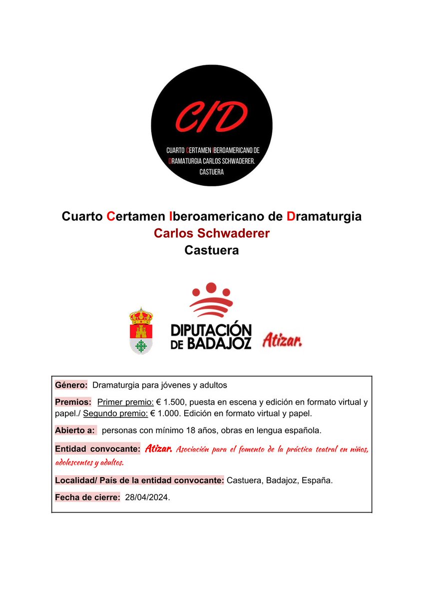 ¡Ya están aquí las Bases del 4° CID de Castuera!