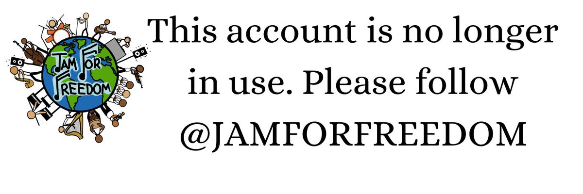 This account is no longer in use. Please follow <a href="/jamforfreedom/">Jam for Freedom</a> for all updates and visit jamforfreedom.com to join our community! 🌎🎶🥳