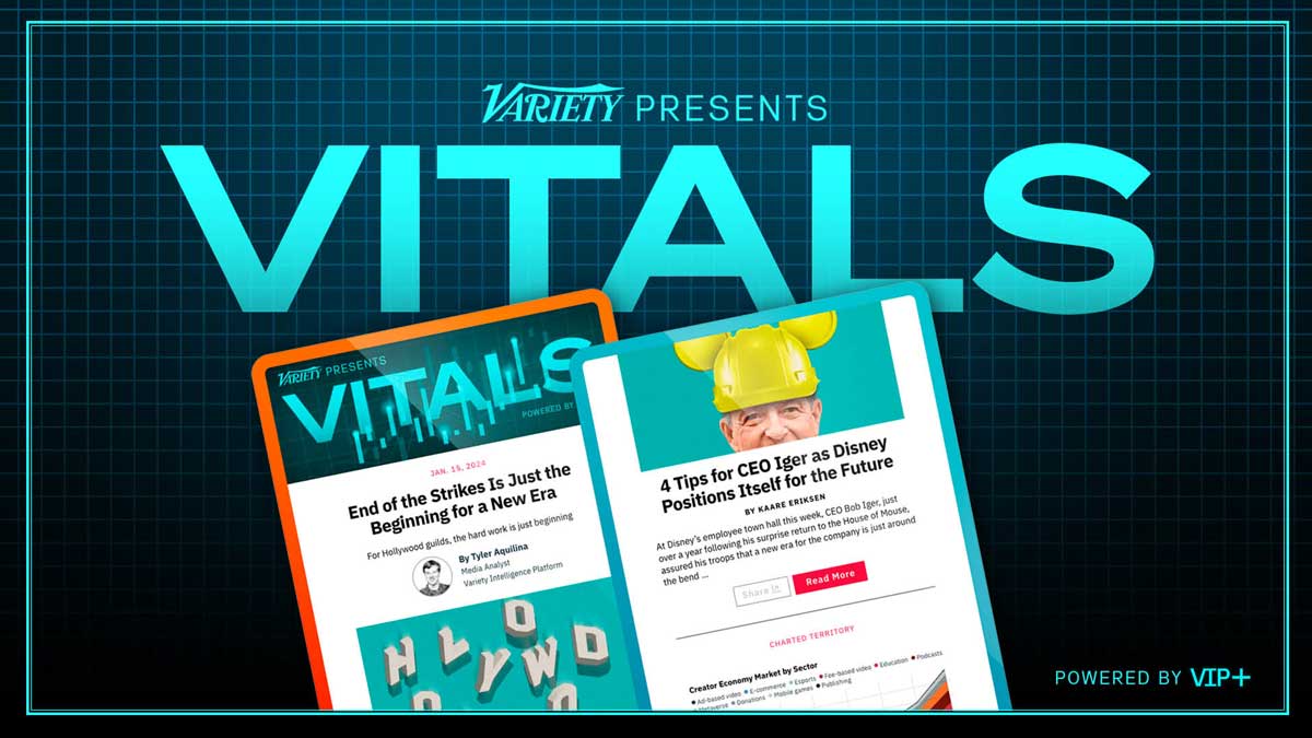 Variety's tweet photo. Introducing ‘Vitals,’ powered by VIP+, a Variety subscription tier that delivers insightful data and analysis on media’s driving trends — so you’re fully in the know https://t.co/hmEE8Sxd83 https://t.co/4Fj9pdcRSl