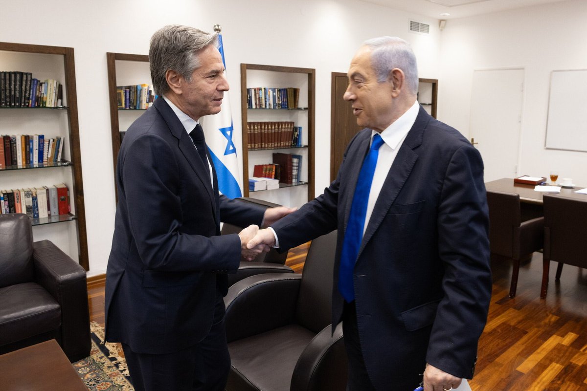 ahmedalkahlout's tweet photo. @StateDept @SecBlinken When you meet the murderers of the criminal Israeli occupation army, do you bless them with the killing of children, women and civilians?
When you meet Netanyahu face to face, do you exchange malicious smiles? #end_occupation #stoparmingisreal #Gaza_Genocide https://t.co/MvwuyrGa2K