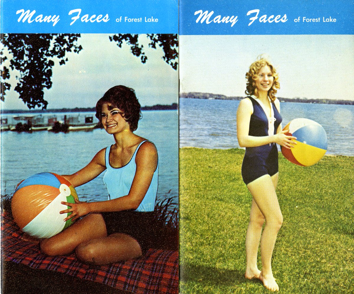 WCHSMN's tweet photo. With the artic air coming for the weekend, it is nice to look towards the summer. Here are two Miss Forest Lake's - on the left is 1971's Judy Pfingsten and on the right 1972's Jennifer Rife. They really like beach balls in Forest Lake! #Forestlake #Missforestlake #summerfun https://t.co/Mp1g5Lh6y0