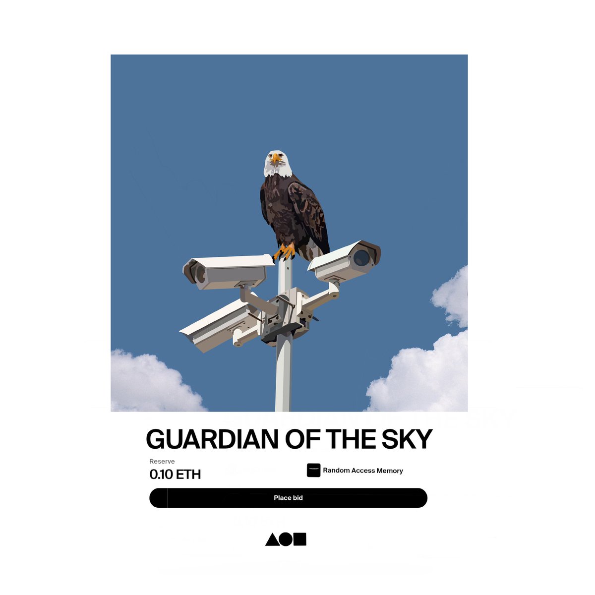 ‘Guardian of the Sky’  
 
"A artwork that shows union between Living and Machine in order to achieve one aim"

0.1Ξ || Link ⇣