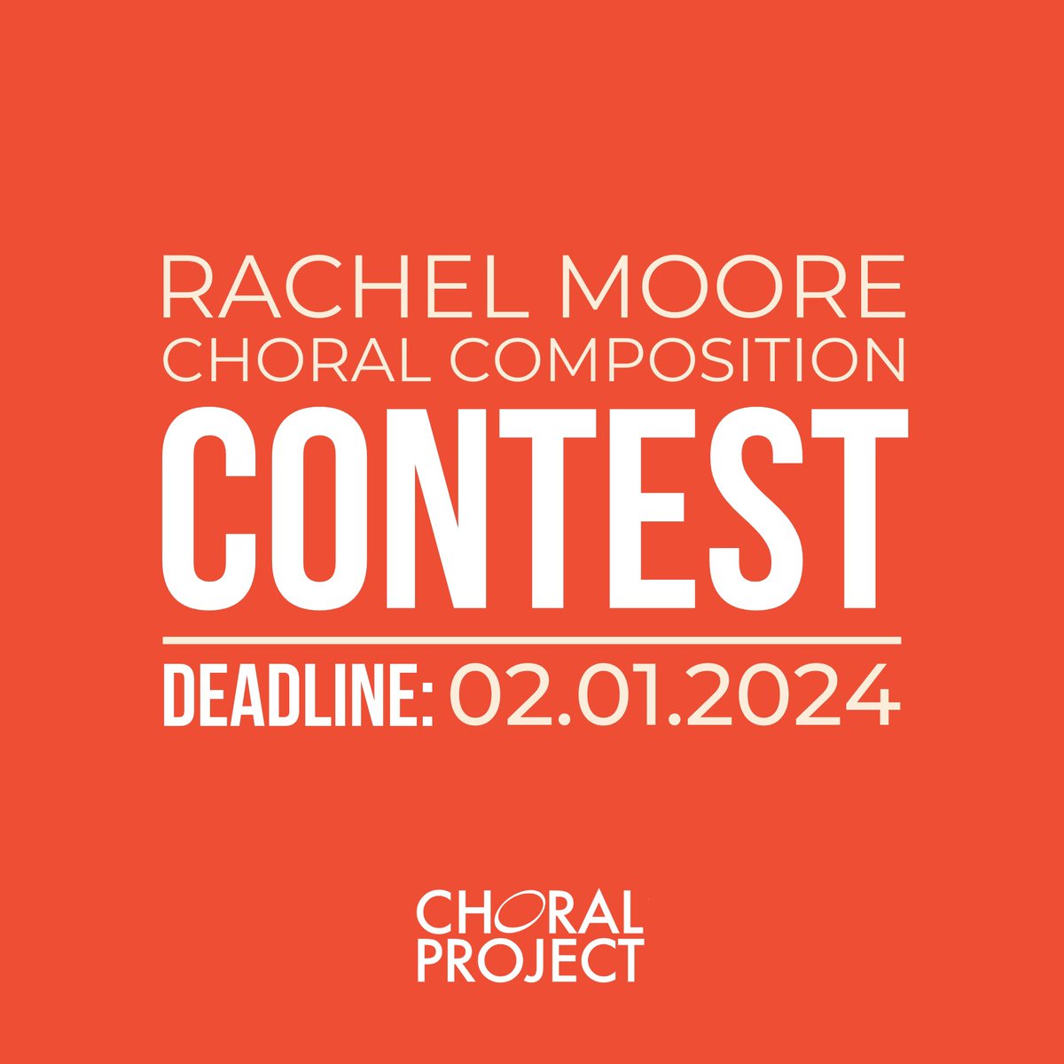 ChoralProject's tweet photo. @ChoralProject’s 𝗥𝗮𝗰𝗵𝗲𝗹 𝗠𝗼𝗼𝗿𝗲 𝗖𝗼𝗺𝗽𝗼𝘀𝗶𝘁𝗶𝗼𝗻 𝗖𝗼𝗻𝘁𝗲𝘀𝘁 is underway! High school ➕ undergraduate college students are eligible to submit their choral works. Entries due 𝟬𝟮.𝟬𝟭.𝟮𝟬𝟮𝟰. 🌐: https://t.co/0qOA9DOAfc https://t.co/acJNGDTzXL