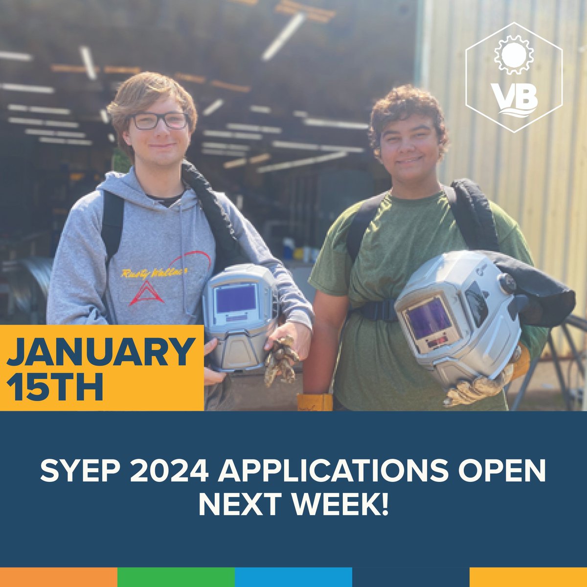 VB_SYEP's tweet photo. Are you ready for SYEP 2024? Applications open January 15! 

#vbsyep #vbsyep2024 #virginiabeach #summerjob #youthemployment https://t.co/FRk6xH2wXT