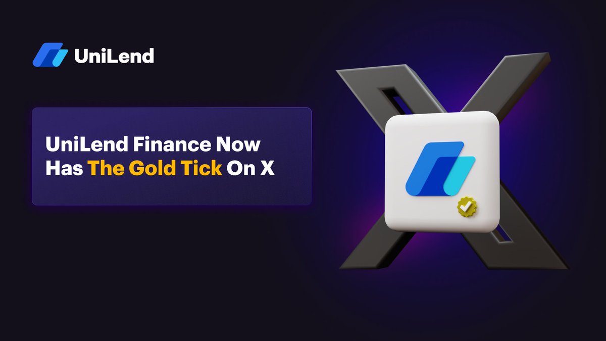 MaxiFamilyHQ's tweet photo. UniLend Finance now has Gold Tick on X (Twitter)🌟

✅Follow our official verified account for thrilling discussions, exclusive events and the latest updates!

🌐Be part of our vibrant community and join the #DeFi revolution! https://t.co/jT9OWEVlh3