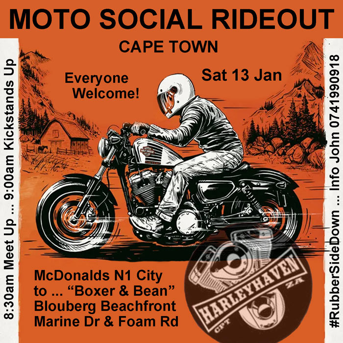HarleyhavenSA's tweet photo. Ride-Out Alert this weekend in @CapeTown - Social Riders join for the Moto Social in #capetown 

See deeds below.. https://t.co/8G07coH2Rn https://t.co/bTSsvXFqVC