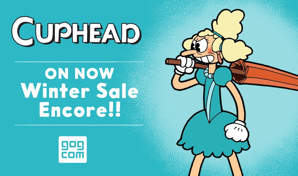 Encore!! Encore!! The swell pals over at @GOGcom are running their Winter Sale Encore, and we're delighted to be participating. For a limited time, get both Cuphead and The Delicious Last Course at a discount! gog.com/en/game/cuphead