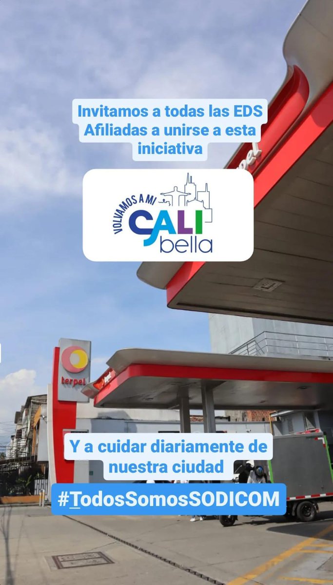 SodicomOficial's tweet photo. #SODICOM Se une a la iniciativa #VolvamosaMiCaliBella de la @AlcaldiaDeCali @alejoeder y @GobValle @DilianFrancisca desde nuestras estaciones de servicio afiliadas. https://t.co/iVa70IXxj4
