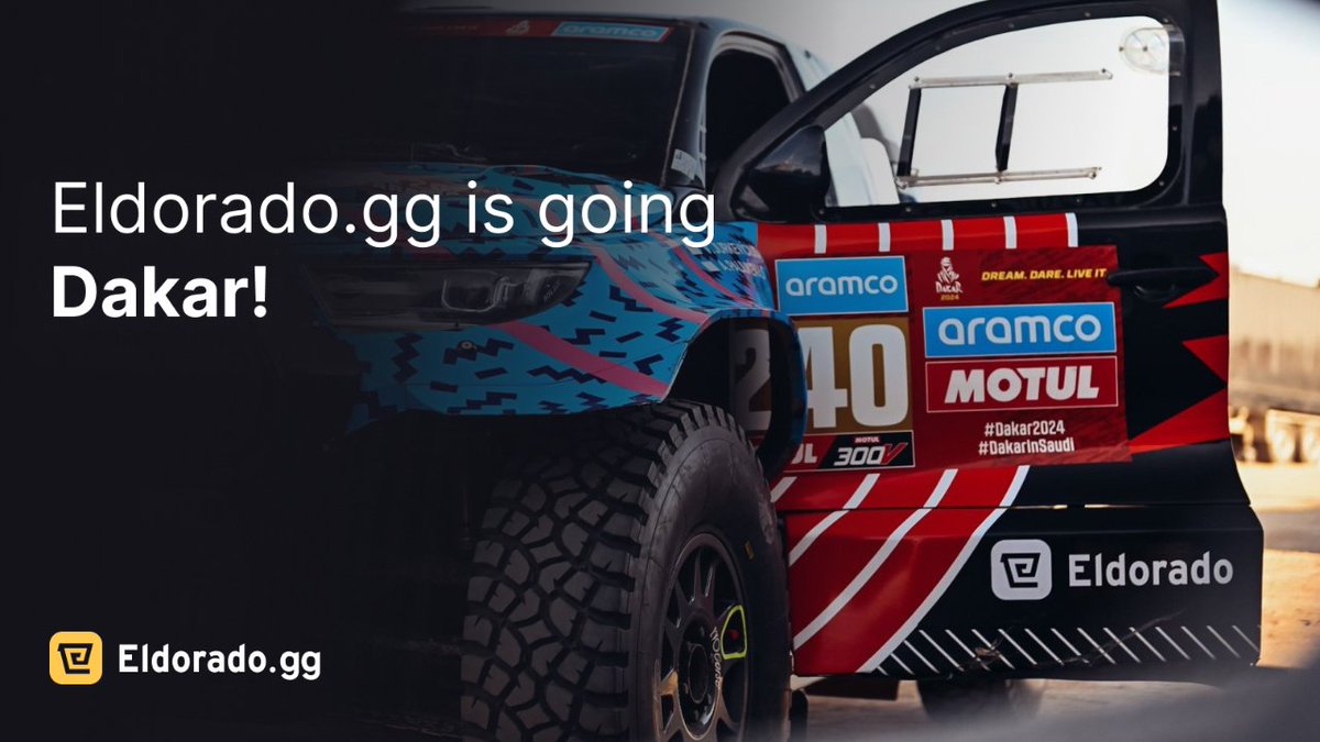 Eldorado.gg's CEO Vladas Jurkevičius take on @Dakar 2024! 💪🏁 Racing Toyota Hilux T1+ under Eldorado x Humbility banner. Pushing limits, embracing innovation. #Dakar2024 #Dakar #Racing #Rally #TOYOTAGAZOORacingBaltics #dakarrally #motorsports