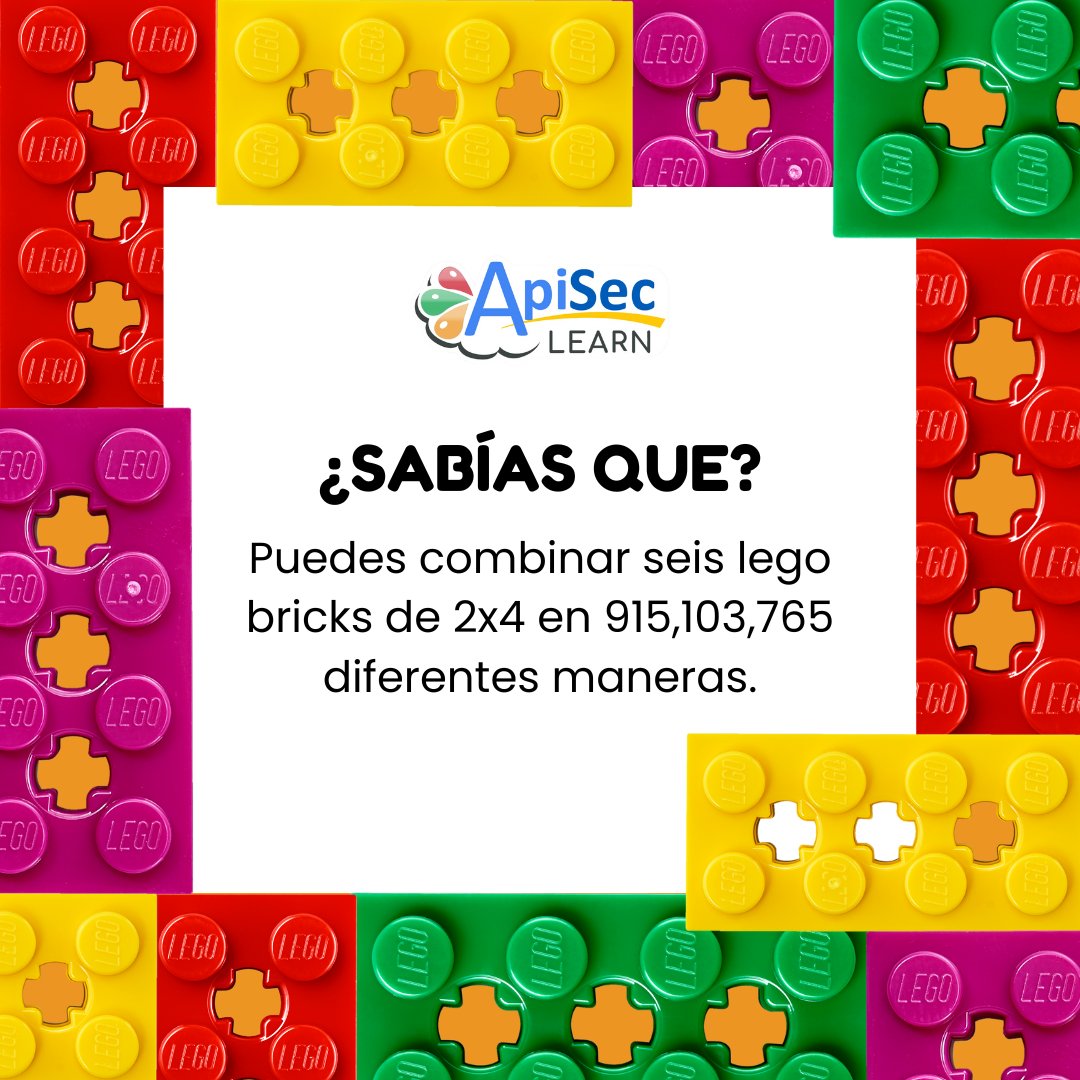 ApiSecLEARN's tweet image. Un dato impresionante sobre LEGO 🤯🤖

#juego #bricks #combinaciones #lego