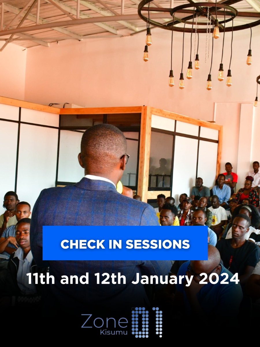 The Check In Sessions are here! We are counting down days to the next Zone01Kisumu check in sessions on 11th and 12th January 2024.