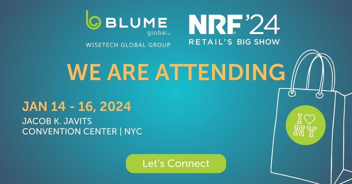 Meet our Blume team at #NRF2024 and discover how Blume Global's innovative supply chain solutions are empowering the retail industry. Don't miss this chance to explore cutting-edge technology. Let's shape the future of retail together! <a href="/NRFnews/">National Retail Federation</a>