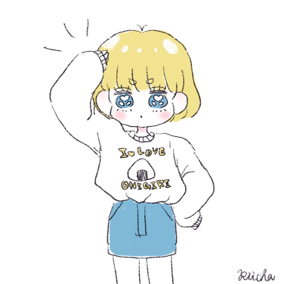 riicha_25's tweet photo. おにぎり大好きスウェット🍙
色選びに悩んで2パターン描きました◎
#イラスト #illust #ゆるいイラスト #女の子イラスト https://t.co/nXWJ77WN16