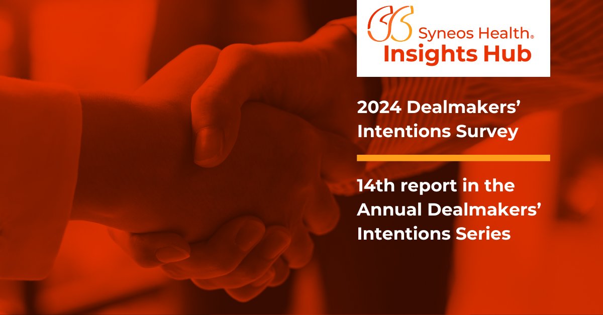 📰JUST LAUNCHED: 2024 Dealmakers' Intentions Survey. Download to learn more about 2024 expectations of biopharma decision-makers including increased focus on antibody-drug conjugates, #generativeAI products and cell &amp; gene therapies.  syneoshealth.com/insights-hub/d…  #SyneosHealth