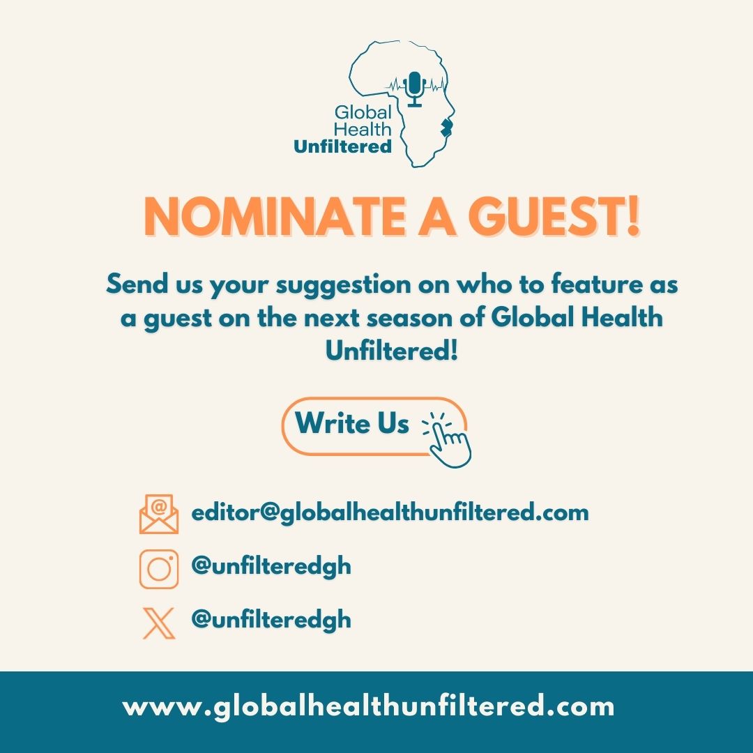 👑Is there someone in your community leading healthcare and public health efforts that you think deserves more recognition? Nominate them to be a guest on Season 3 of the Global Health Unfiltered podcast. We want to share their story with the world. Visit globalhealthunfiltered.com/nominate