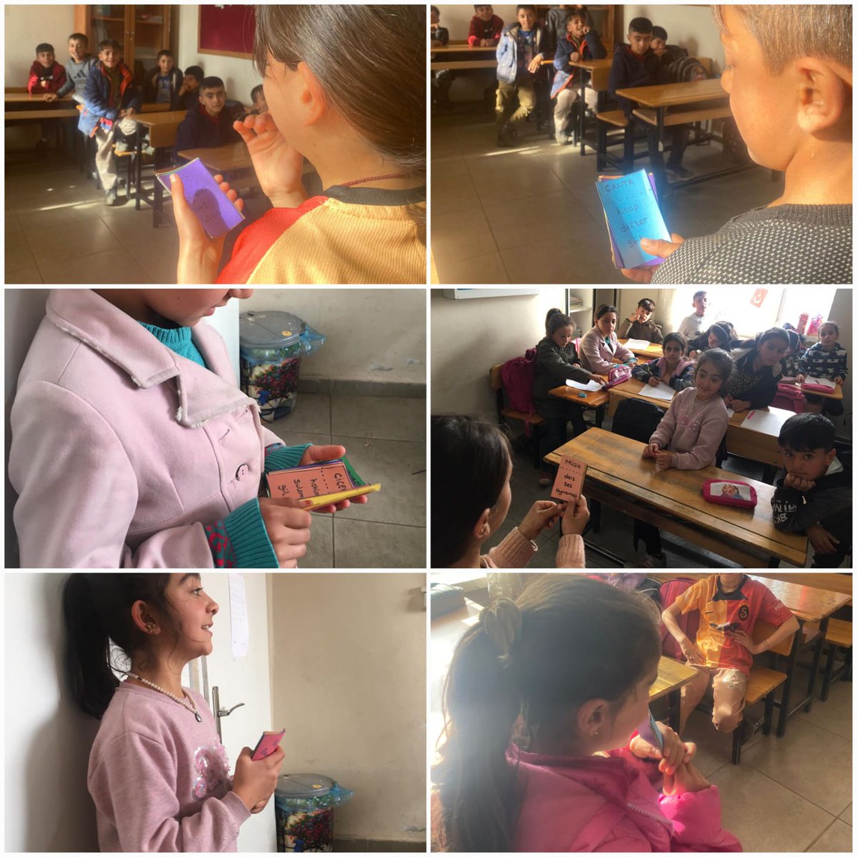 hicailkokulu's tweet photo. Dilimizin Zenginliği Projesi kapsamında okulumuzda yasaklı kelimeleri kullanmadan Bil Bakalım Oyunu oynandı.Proje Koordinatörü Zelal ÖZKORKMAZ 'a teşekkür ederiz.@CinarMEM21 @Diyarbakirmem @ideaziz1 @Murat4Kucukali @Yusuf__Tekin https://t.co/QA58qXFZyO