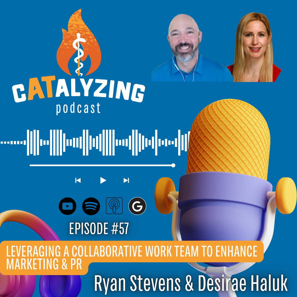 catalyzingATs's tweet photo. *new cATalyzing Podcast episode alert!* 
Want a way to enhance your perceived value? Be a raving ran of your employer! 

"Leveraging a collaborative work team to enhance marketing &amp; PR" w/ Desirae Haluk A.K.A. the Chief Queen Bee (Founder, Clairant) 
https://t.co/ap7AFM2Ftn https://t.co/zSNnepP4HY