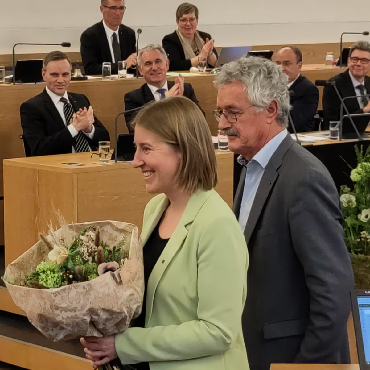 AargauerN's tweet photo. D Mirjam Kosch von Aarau isch hüt vom Grosse Rat vom @kantonaargau mit 119 Stimme zur noie Präsidenti gwählt worde. #GRAG https://t.co/0D5DKmBPM2